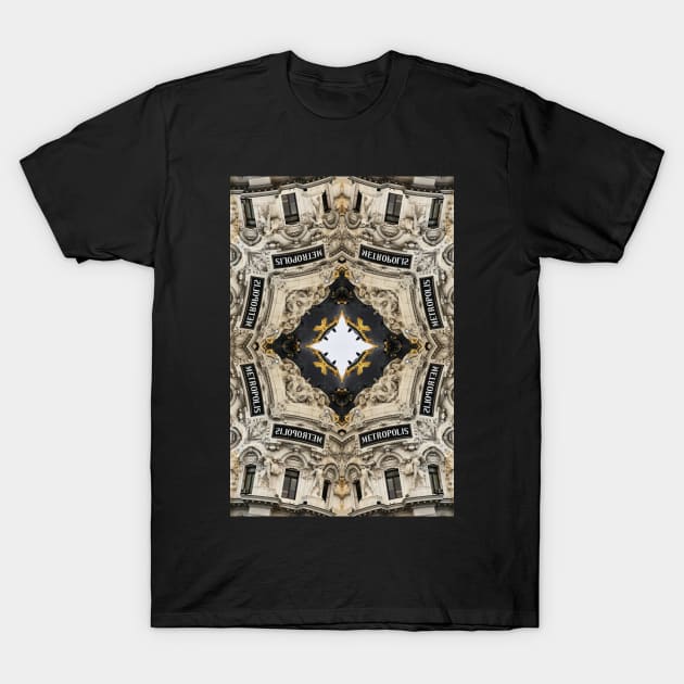 Pattern, ornate baroque architecture in Madrid, Spain T-Shirt by Reinvention